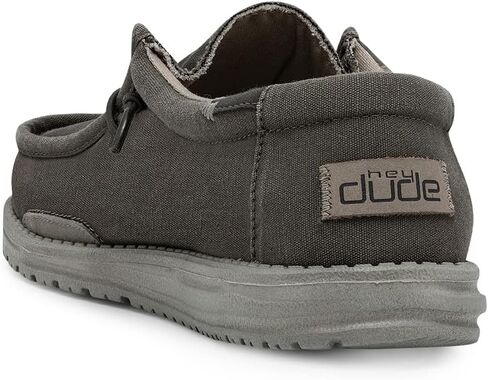 مقود غسيل Wally للرجال من Hey Dude مقاس 9 رمادي داكن | أحذية رجالية | أحذية بدون كعب برباط للرجال | مريحة وخفيفة الوزن in Kuwait
