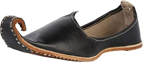Ethnic Vibes Mens Kolhapuri Leather Jutti Mojari Ethnic Indian Khussa Flat Shoes US Size 7-12 (Multicolor) in Kuwait