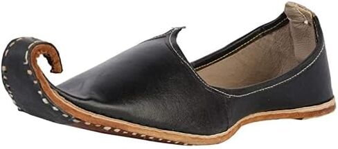 Ethnic Vibes Mens Kolhapuri Leather Jutti Mojari Ethnic Indian Khussa Flat Shoes US Size 7-12 (Multicolor) in Kuwait