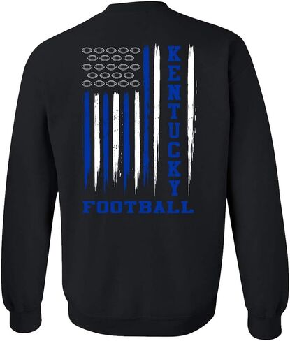 Trenz Shirt Company Tennessee Football Team Color Orange and White Flag Unisex Crewneck Sweatshirt-Black-large in Saudi Arabia