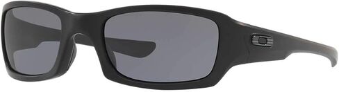 Oakley Men's OO9238 Fives Squared Rectangular Sunglasses, Matte Black USA Flag Logo/Prizm Grey, 54 mm in Saudi Arabia