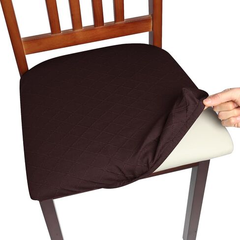 أغطية مقعد الكرسي المقاوم للماء Yikko ، والتحقق من أغطية مقعد Jacquard Ekedalen لتناول الطعام في مطعم المطبخ ، واقي وسادة مقعد كرسي قابل للغسل القابل للإزالة (2 ، أخضر) in Kuwait