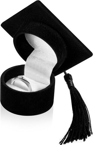 Henoyso 1 PCS High School Draduation Hat Ring Box for Jewelry Gift Giftuation Gift Box High School Class Ring Ring Box Creative for Class 2025 Greg in Kuwait