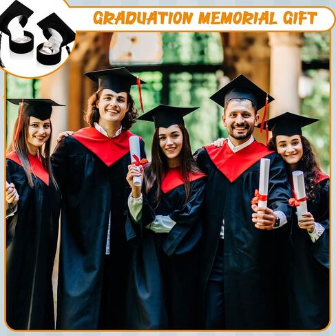 Henoyso 1 PCS High School Draduation Hat Ring Box for Jewelry Gift Giftuation Gift Box High School Class Ring Ring Box Creative for Class 2025 Greg in Kuwait