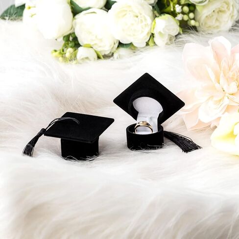 Henoyso 1 PCS High School Draduation Hat Ring Box for Jewelry Gift Giftuation Gift Box High School Class Ring Ring Box Creative for Class 2025 Greg in Kuwait
