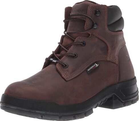 Wolverine Men's Ramparts USA 6" WP Boot, Dark Brown - 13 X-Wide in Kuwait