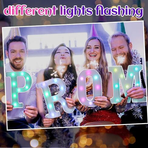 Kathfly 4 PCS LED LED LED LITTER 3D EXTRA LARGE PROM 2025 TILL UP Sign Scquee Letters Decorations for 2025 التخرج لحزب المستلزمات (أبيض) in Kuwait