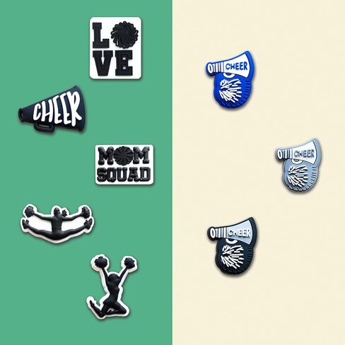 Cheerleader Rainbows Black Girls Butterfly Shoe Charms Fit for Croc Clog Sandals Decoration, Insects Transportation Food Make-up Shoe Charms for Party Favor in Kuwait