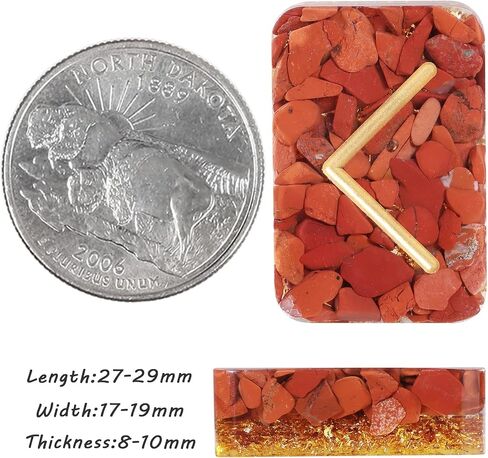 Nupuyai Resin Rectangle Rune Stones Set(25 Pcs), Engraved Lettering Rune Crystal Pocket Stones for Healing/Chakra/Meditation/Wicca, Aquamarine in Saudi Arabia