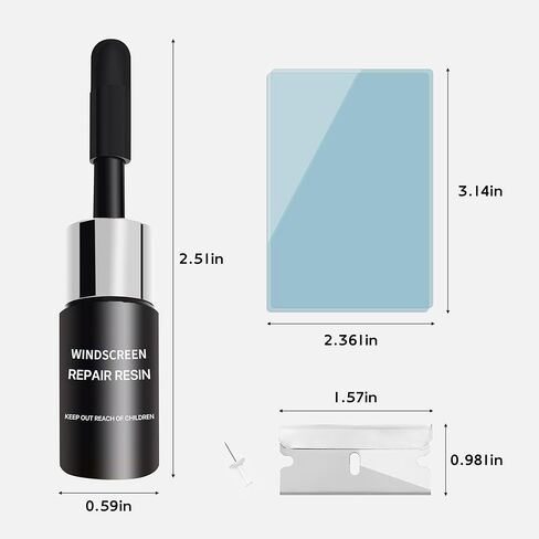 Hotoo Windshield Repair Kit for Chips and Cracks, Glass Repair Liquid for Cracks, Deliver Flawless Repairs for Chips Bullseye and Star Cracks with Rapid Precision, Glass Repair Suction Base in Kuwait