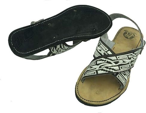 MEN LEATHER MEXICAN two strap PITEADO BORDADO SANDALS in Saudi Arabia