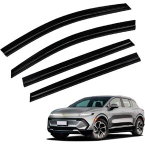 Window Visors Rain Guards for 2025 2026 Chevy Equinox (Only EV), Tape-On Smoke Tinted Window Deflectors, Aerodynamic Wind Noise Reduction & UV Protection (4 Pcs)