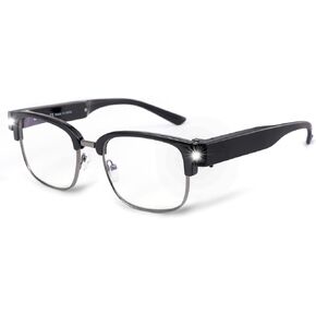 OKH Reading Glasses with Light Metal Frame Magnifier Reading Glasses Rechargeable Bright Led Readers Glasses for Men Women