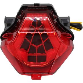 المصابيح الخلفية-ضوء انعطاف فرامل LED متكامل LED متوافق مع Yamaha YZF-R3 YZF-R25 MT-03 07 MT-25 FZ07 2014-2021 (RED)