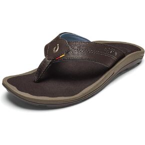 Olukai Kipi Men's Beach Sandals ، Flops Flop المقاومة للماء ، والمواد الجافة السريعة ودعم القوس ، والراحة طوال اليوم