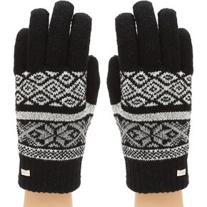 MIRMARU Men’s Premium Wool Blend Knitted Winter Gloves with Inner Lining