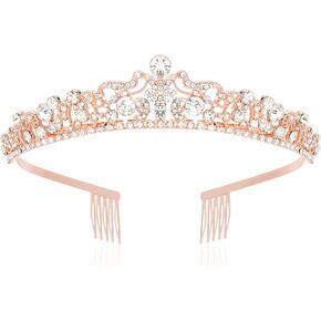 Cavetee Princess Headband for Women ، Princess Crown Quinceanera Headpokes Dright Decoration for Wedding Birthday حفلة