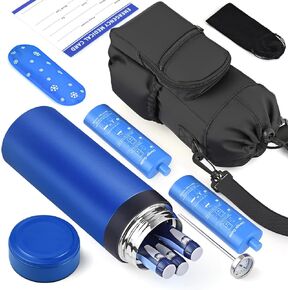62H Insulin Cooler Travel Case, Medical Cooler,TSA Approved, 3-7 Pens Diabetes Travel Case for Insulin Pens & EpiPens, with Diabetic Travel Bags,Thermometer, 3 Gel Ice Packs, Anti-Freezing Bag