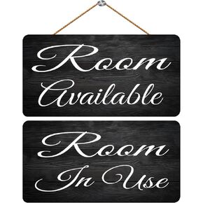 Two Sided Room Available In Use Custom Wood Sign Welcome Wooden Front Door Decor Wall Plaque House Wood Sign Porch Decorations Home Decor Hanging 30X15Cm 6X12 Inch