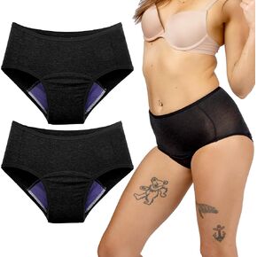 Go & Move Daily Fere Leakproof Owear للنساء ، والسيدة المتوسطة ، والامتصاص المتوسط ​​(3 سدادات) ، والتنفس ، وخالية من PFAS (2 عبوة)