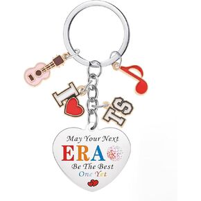 I LOVE TS POP Music Keychain Theme Gift For Fan Decorations, Cute Music Key Chain Merch Party Favors Gift For Women Girls Kids Boy Adult, Pretty Quotes Stuff Key Ring