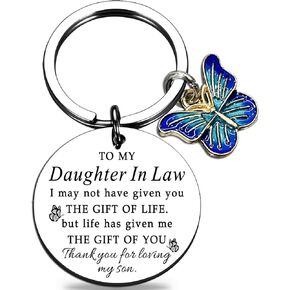 Daughter In Law Gifts Birthday Daughter In Law Gifts From Mother In Law Mothers Day Christmas Engagement Anniversary Wedding To My DaughterLaw Keychain