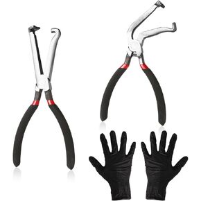 2pcs Electrical Disconnect Pliers, Premium Fuel Line Disconnect Pliers Electrical Disconnect Pliers for Cars Automotive Electrical Connector Pliers for Push Tab Style Plugs
