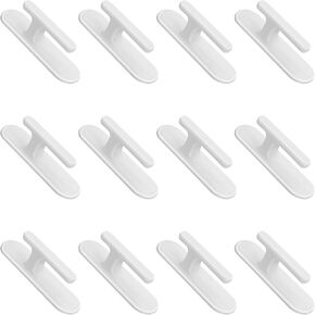 12 PCS Blind Cord Twister Blind Cord Hooks Window String Holder, Adhesive Blind Cord Holder, Proofing Blind Wrap Cleat for Home Office