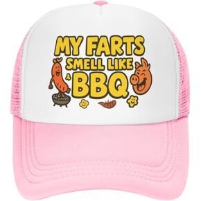 Funny Trucker Hat – My Farts Smell Like BBQ Mesh Baseball Cap, Snapback Adjustable, Lightweight & Breathable