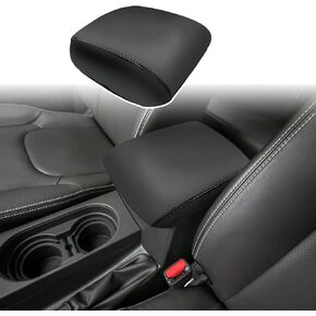 ramuel Compatible with Center Console Armrest Cover Pad PU Leather Arm Rest Covers Mat Middle Console Cover Lid Protector Pad for Nissan Frontier 2005-2015 Nissan Xterra Black