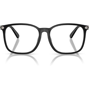 COACH Women's HC6254BD Square Prescription Eyewear Frames, Black/Demo Lens, 55 mm