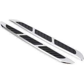 2Pcs Hood Air Vent, Universal Car Exterior Hood Side Door Air Vent Cover Intake Grille Decorative Trim Sticker