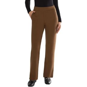 Matty M Women's Pull On Straight Leg Office Pants