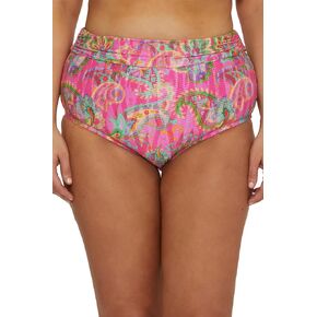 Women's Polynesia Plus Size Shirred Bikini Bottom, Cheeky Coverage, Swimwear Separates