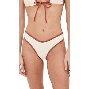 Women's Oat Terracotta Binded Lulu Bikini Bottoms