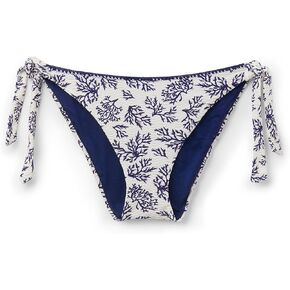 Woman's String Swimsuit Bottoms Blue Corals