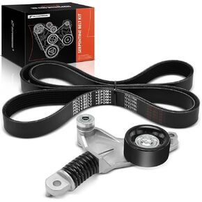 A-Premium Engine Serpentine Belt Drive Kit with Tensioner Compatible with Toyota Camry 2007-2009 & Pontiac Vibe 2009-2010, 2.4L