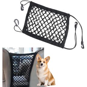 1 PC CAR Seplator Mesh بين المقاعد الأمامية ، 11.4 "× 10.2" طبقة مزدوجة شبكية شبكية حاجز أمان مضاد للأسعار ، ملحق منظم متعدد الوظائف محمول ، مناسب للسيارات (أسود)