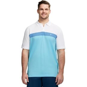 IZOD Men's Big and Tall Advantage Performance Short Sleeve Stripe Polo Shirt