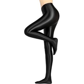 Glossy Opaque Pantyhose Shiny High Waist Tights Sexy Stockings Yoga Pants Training Women Sports Leggings Fitness