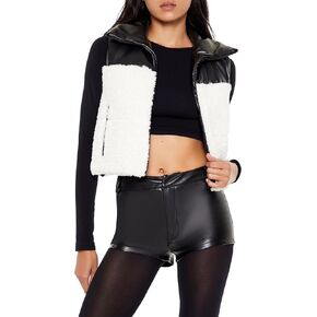 Forever 21 Women's Reversible Faux Shearling & Leather Vest