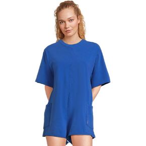 Free People Women's Hot Shot Tee Romper Coddy, Electric Shock