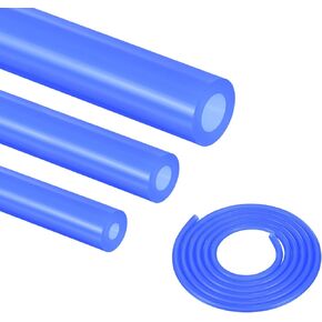 DMiotech 3Pcs Silicone Vacuum Hose Automotive,5/32" 1/4" 3/8" ID High Performance Silicone Vacuum Tubing Hose Line Kit 130PSI Max Pressure, 5FT Blue