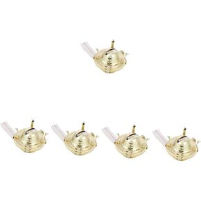 5 Sets Oil Lamp Replacement Burner, Oil Lamp Burner,Brass Plated Oil Burner,Brass Kerosene Oil Lamp Burner for Antique Hurricane Lamps