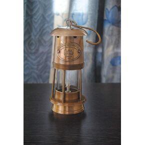 مصباح زيت من عمال مناجم الفحم النحاسي العتيق ، مصباح زيت من الفحم الحريري للتعدين ، شريحة زيت عتيقة معلقة مصباح الفوانيس ، مصباح زيت منجم الفحم للديكور--كريستماس-بيلا.