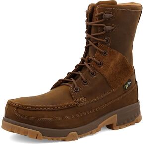 Twisted X 8-Inch Composite Toe Work Boots for Men, Handcrafted Full-Grain Leather Steel Toe Boots with CellStretch Comfort Technology, Compression EVA Midsole, and Removable Footbed, Distressed Saddle, 11 W in Saudi Arabia