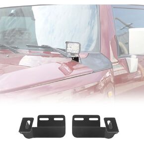 Hood مفصلات Ditch Light Mount Bracket لـ Toyot@ FJ Cruiser 2007-2021 ، أقواس تركيب مواد الصلب الكربونية لأضواء العمل LED