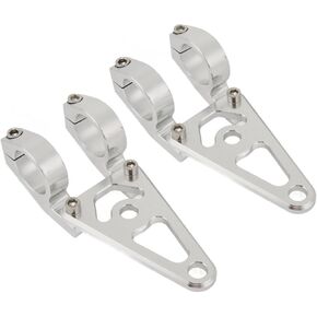 Headlight Mount Clamp, Pair of 3mm Headlight Bracket Clamp CNC Aluminum Alloy Performance for Z5 Z5A Z5J Bikes
