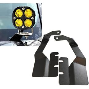 2Pcs A Pillar Light Mounting Bracket Kits fit for 2007 to 2013 Toyota Tundra Hood Ditch Side Led pod Brackets Work Light Sport Light Mount Bracket Holder Accessories