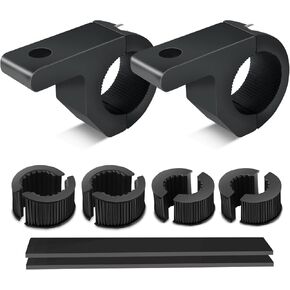 2 Pack LED Light Bar Mounts 0.75/1/1.25 Inch Roll Bar Clamps, AveneMark Bull Bar Roof Rack Mounting Brackets Horizontal Tube Roll Cage Holder for Jeep Truck ATV UTV Boat, Aluminum